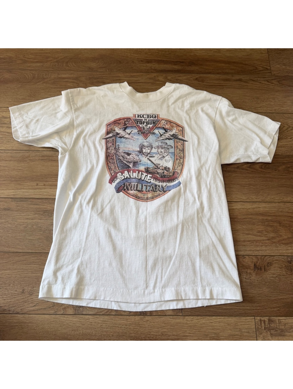Vtg 1986 Waylon Jennings Eddie Rabbitt Top Gun Shirt Fits S Country Radio